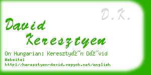 david keresztyen business card